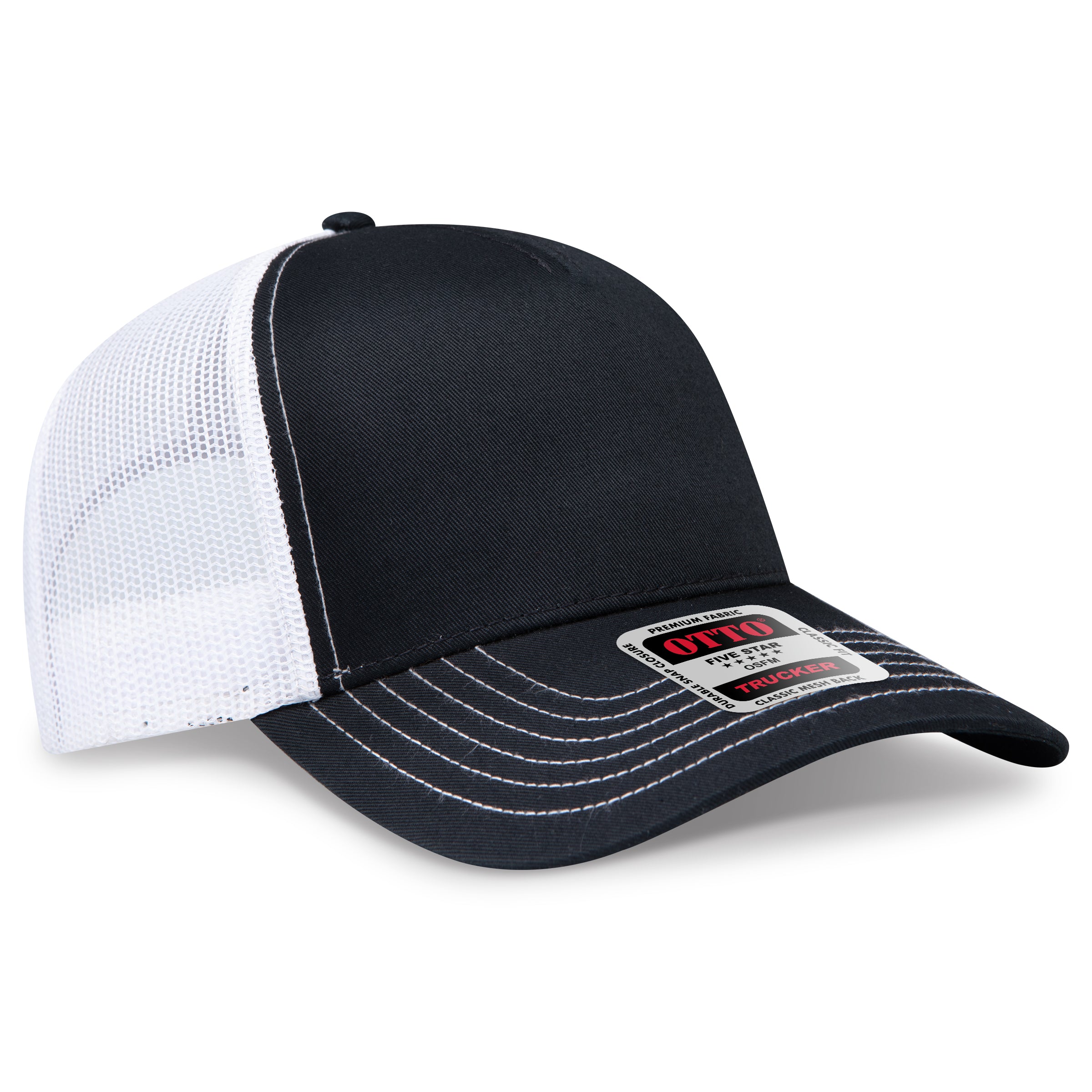 OTTO CAP® 5 Panel Low Profile Mesh Back Trucker Hat
