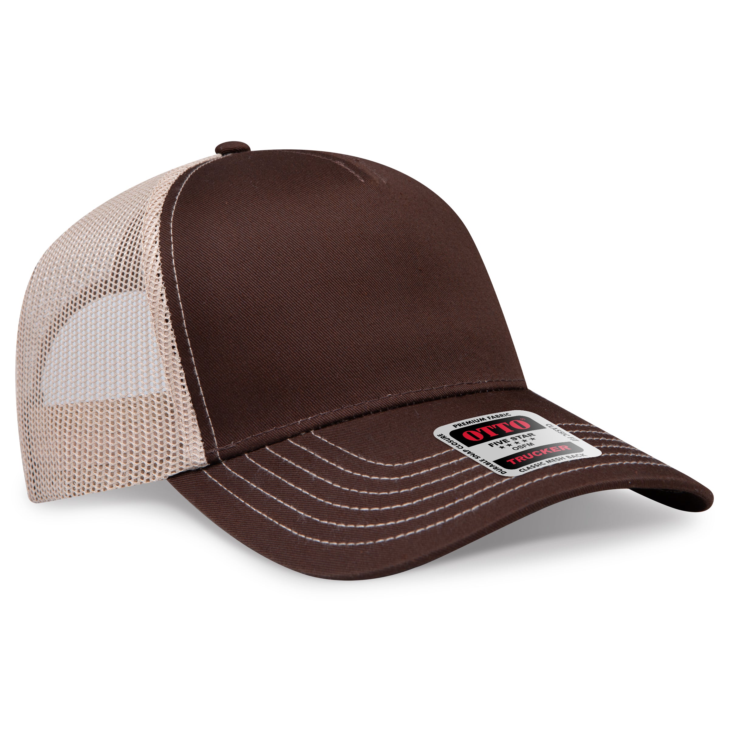 OTTO CAP® 5 Panel Low Profile Mesh Back Trucker Hat