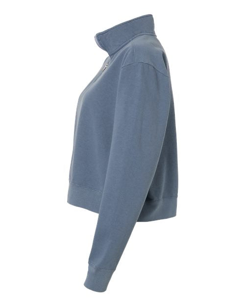 Comfort Colors Women's Garment-Dyed Mid-Length Quarter-Zip Sweatshirt 1580L
