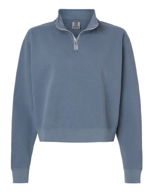 Comfort Colors Women's Garment-Dyed Mid-Length Quarter-Zip Sweatshirt 1580L