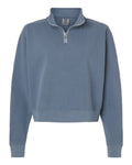 Comfort Colors Women's Garment-Dyed Mid-Length Quarter-Zip Sweatshirt 1580L