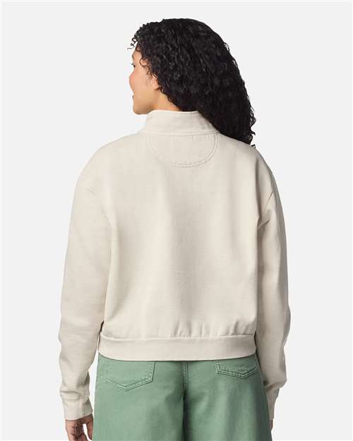 Comfort Colors Women's Garment-Dyed Mid-Length Quarter-Zip Sweatshirt 1580L