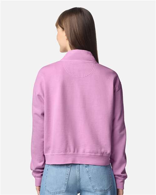 Comfort Colors Women's Garment-Dyed Mid-Length Quarter-Zip Sweatshirt 1580L