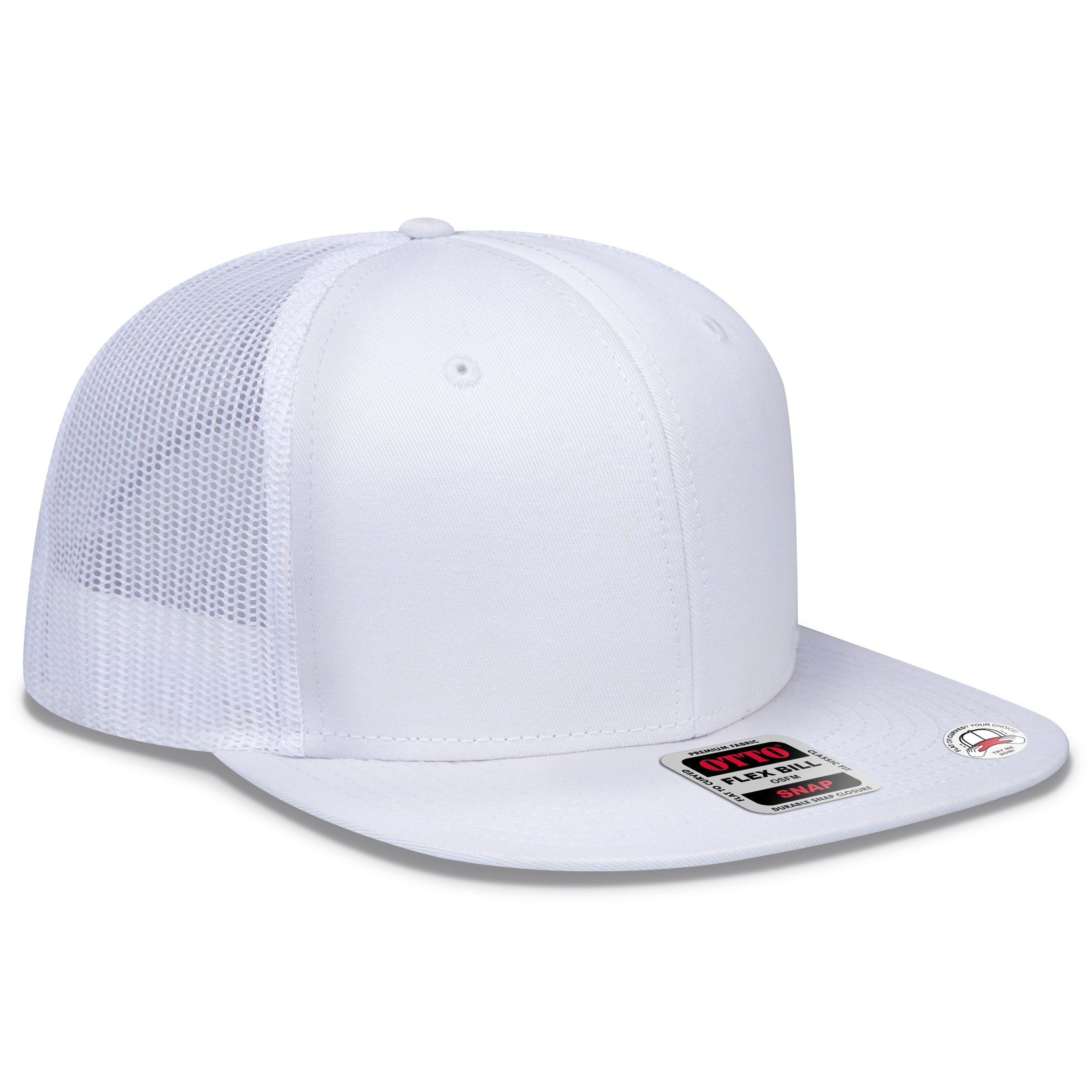 OTTO CAP® OTTO SNAP 6 Panel Pro Style Mesh Back Trucker Snapback Hat