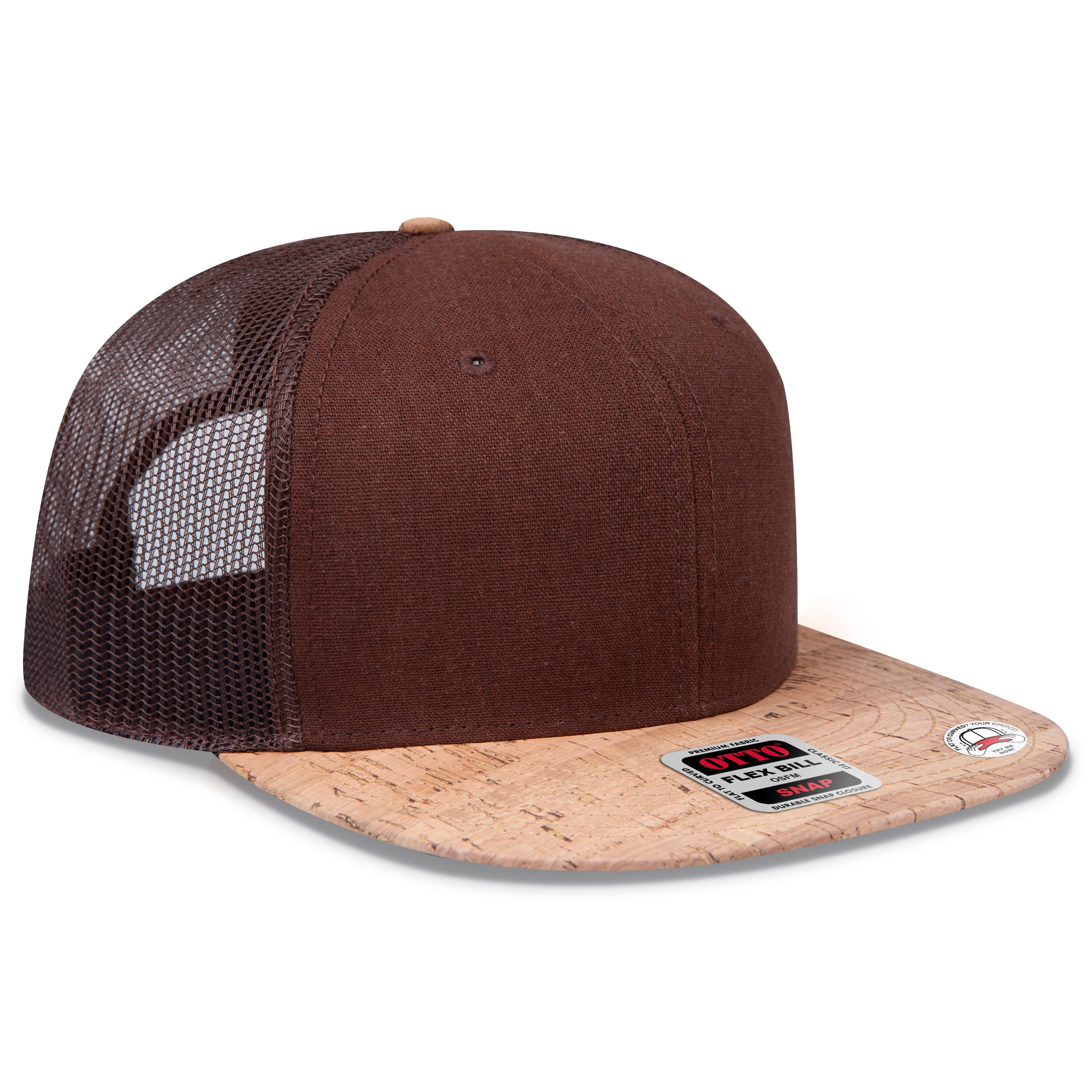 OTTO CAP® OTTO SNAP 6 Panel Pro Style Mesh Back Trucker Snapback Hat