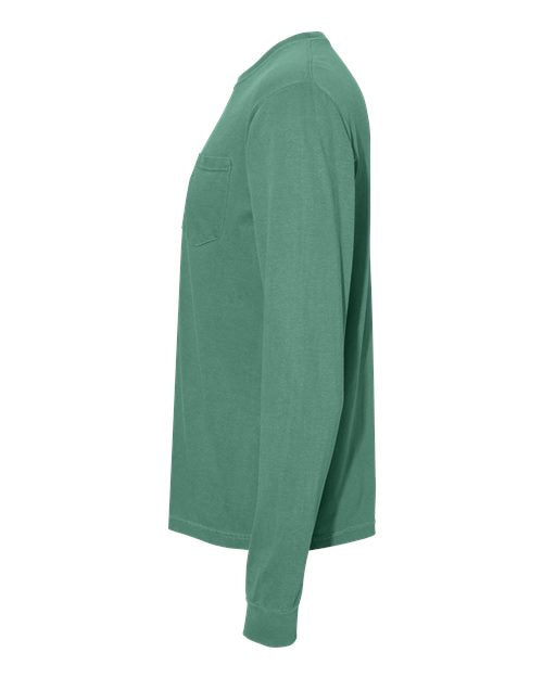 Comfort Colors Unisex Garment-Dyed Heavyweight Long Sleeve Pocket T-Shirt 4410