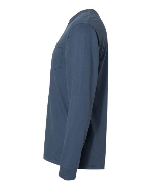 Comfort Colors Unisex Garment-Dyed Heavyweight Long Sleeve Pocket T-Shirt 4410